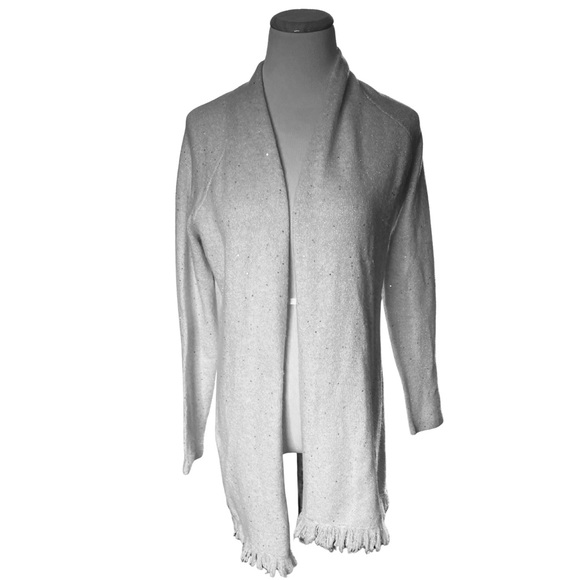 Lilly Pulitzer Shimmer Fringe Open Cardigan Sweater Size Small - Picture 2 of 9